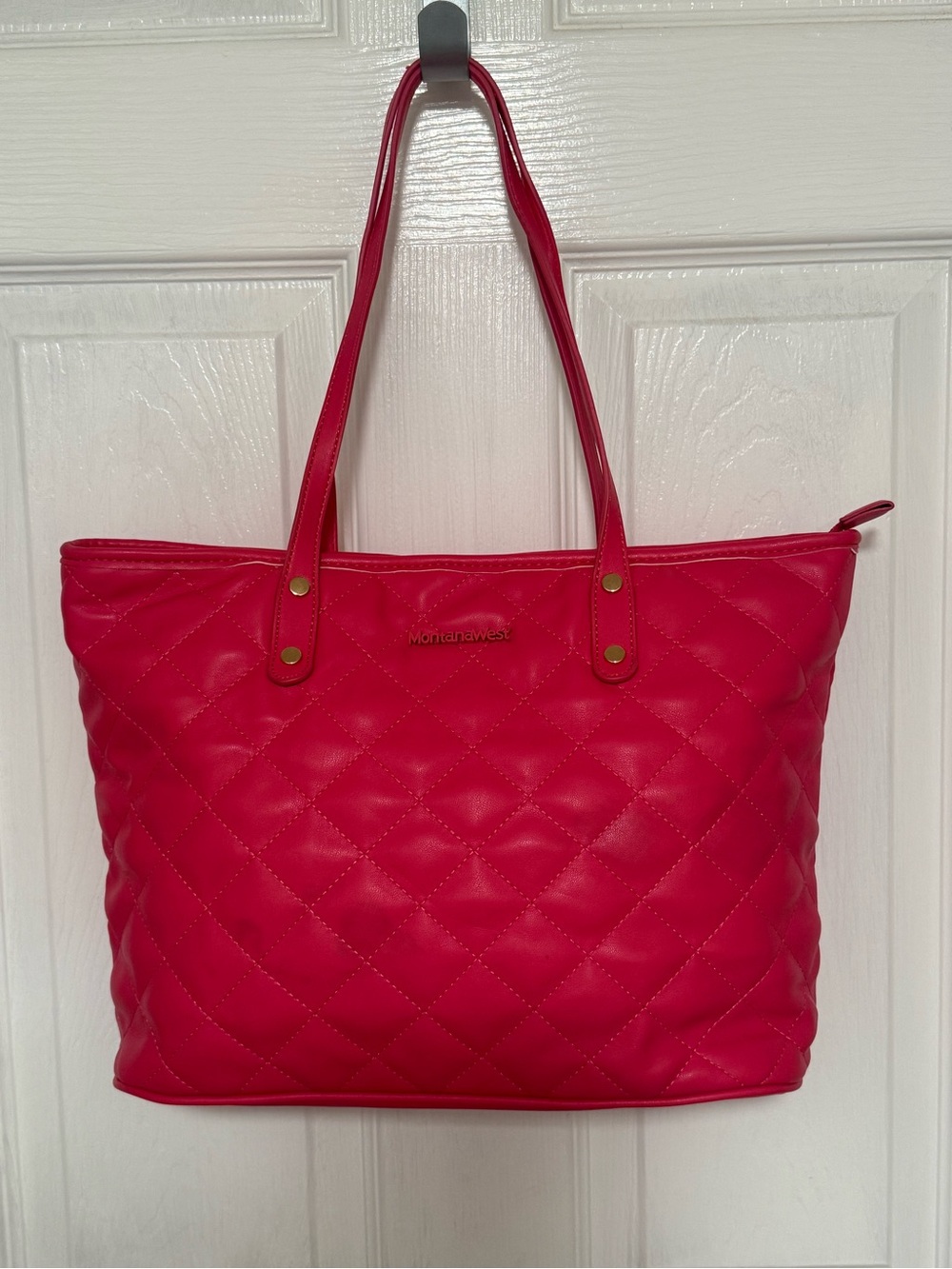 Montana West Quilted Tote Bag Designer Purse Handbag Shoulder Bag Large